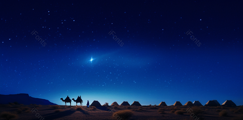 星空牧归有意境的夜景骆驼和牧人影户外摄影,高清,摄影图,摄影图片,图片大全,摄影图免费下载